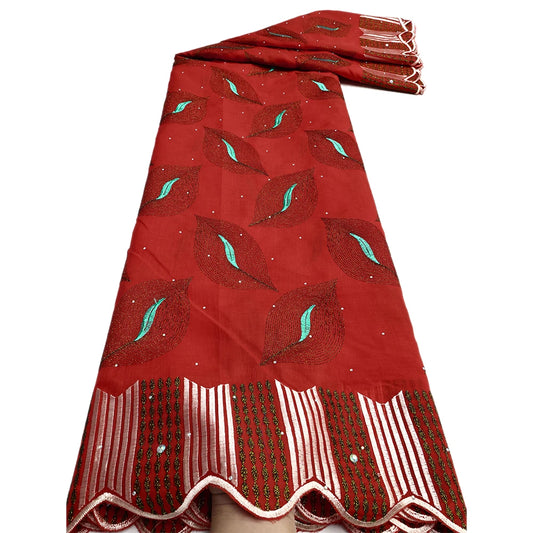 Nigerian Cotton Voile Lace Fabric With Stones 2025 African Swiss Voile Lace Fabric For Sewing Women Wedding Party Dress