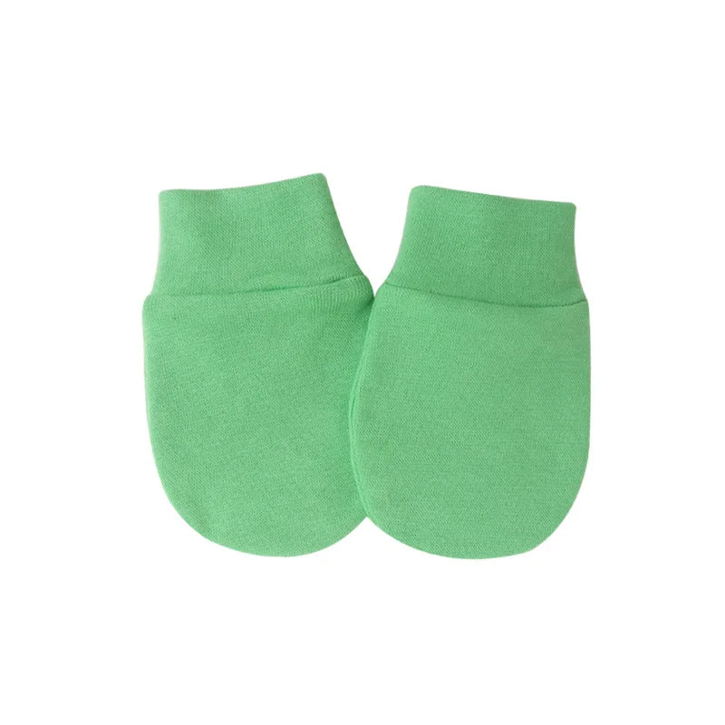 2pcs Baby Anti Scratching Soft Cotton Gloves+Mittens
