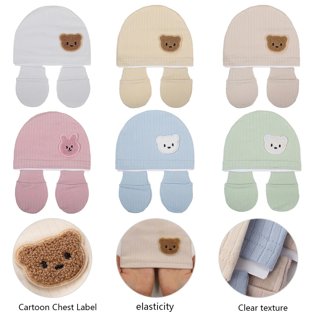 Mittens Foot Cover Bear Head wraps Baby Glove
