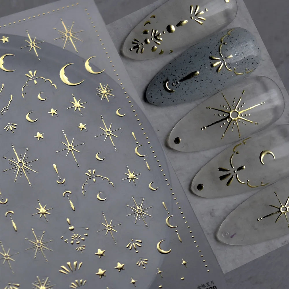 3 D Bronzing Nail Art Sticker