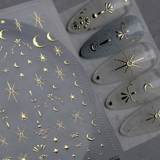 3 D Bronzing Nail Art Sticker