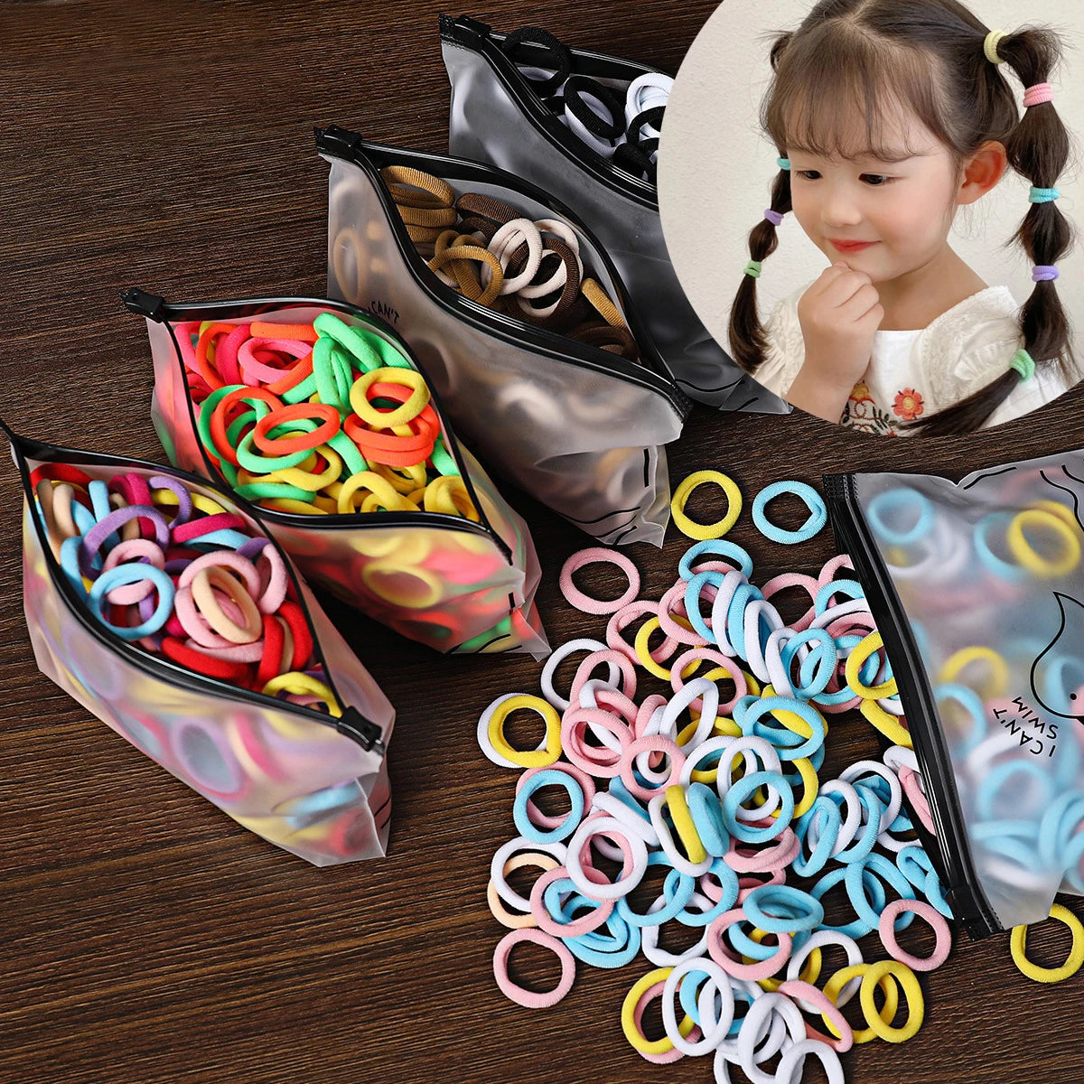 Hair Ties Rubber Band Kids Elastic Hair Leagues