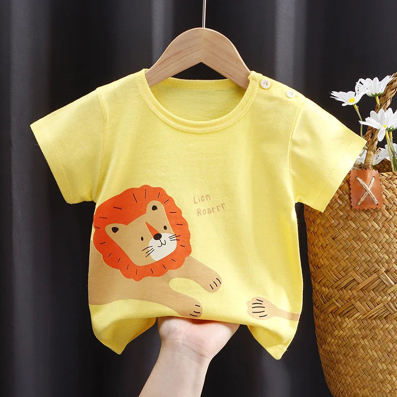 Cartoon Bears Cotton Graphic T Shirts