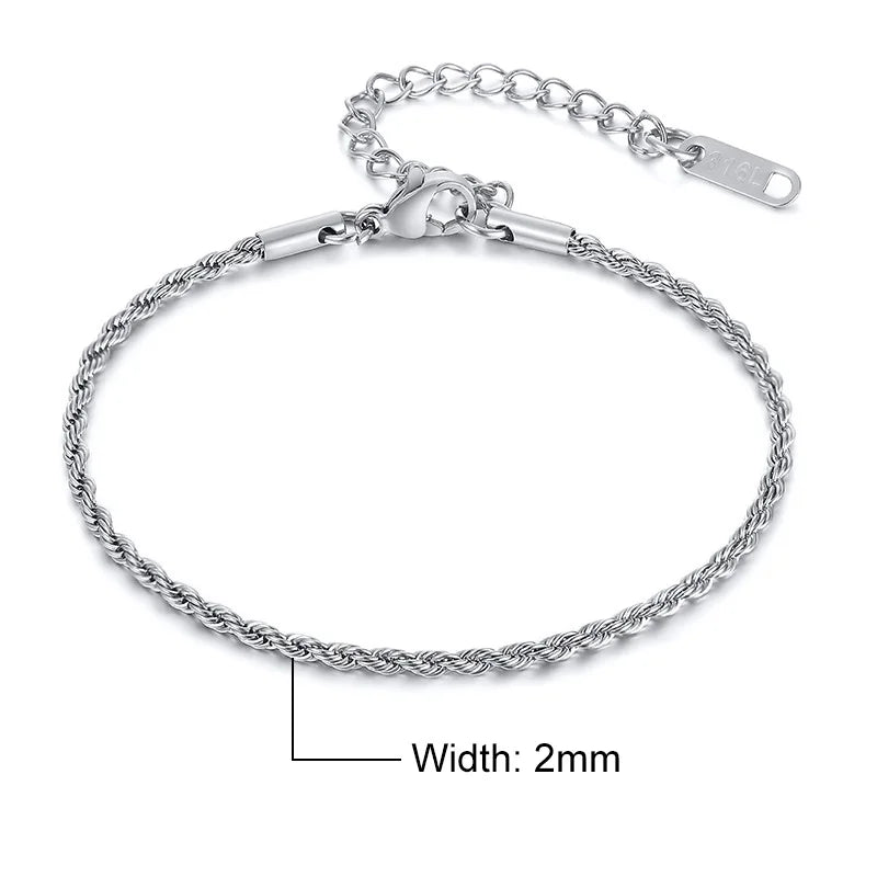 Unisex Rope Chain Bracelets
