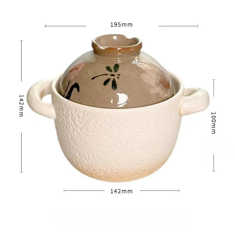 Casserole One Person Earthenware Japanese Style High Temperature Resistant Stew Pot Gas Rice Noodle Congee Tile Pot