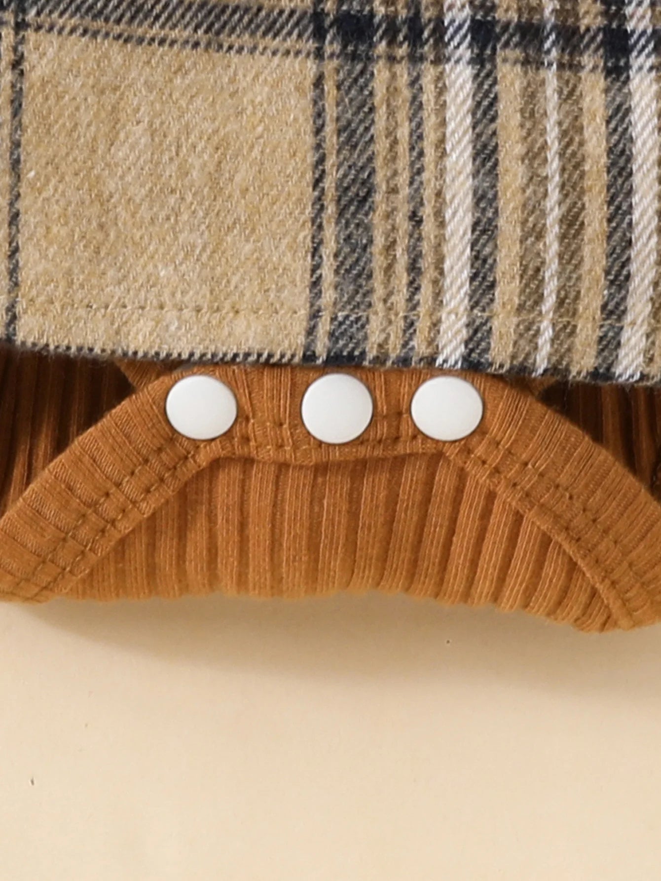 Plaid With Bow Honey Jumpsuit +Headband