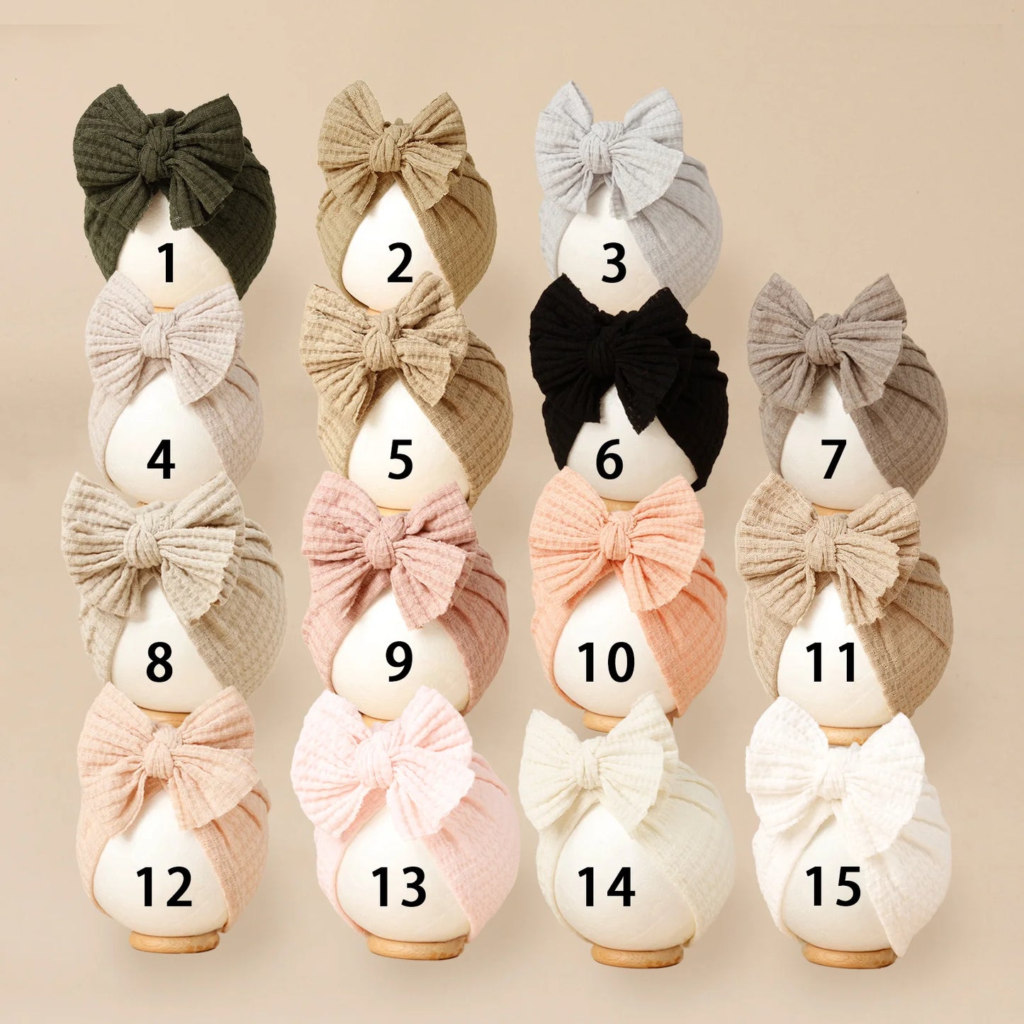 Lovely Bow knot Knitted Baby Head Wraps
