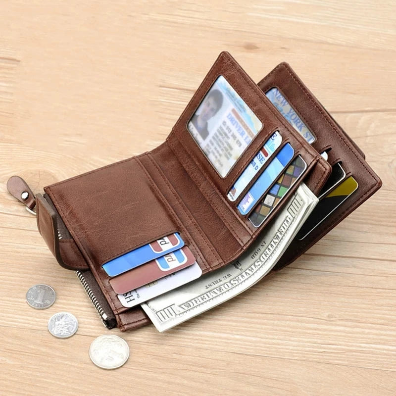 Leather Men's Luxury Zipper wallet