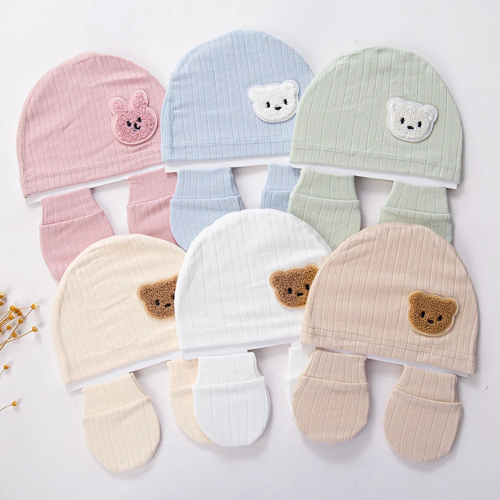 Mittens Foot Cover Bear Head wraps Baby Glove