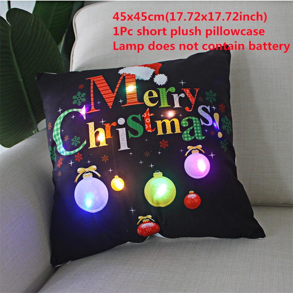 Christmas decoration Catted LED pillow cover