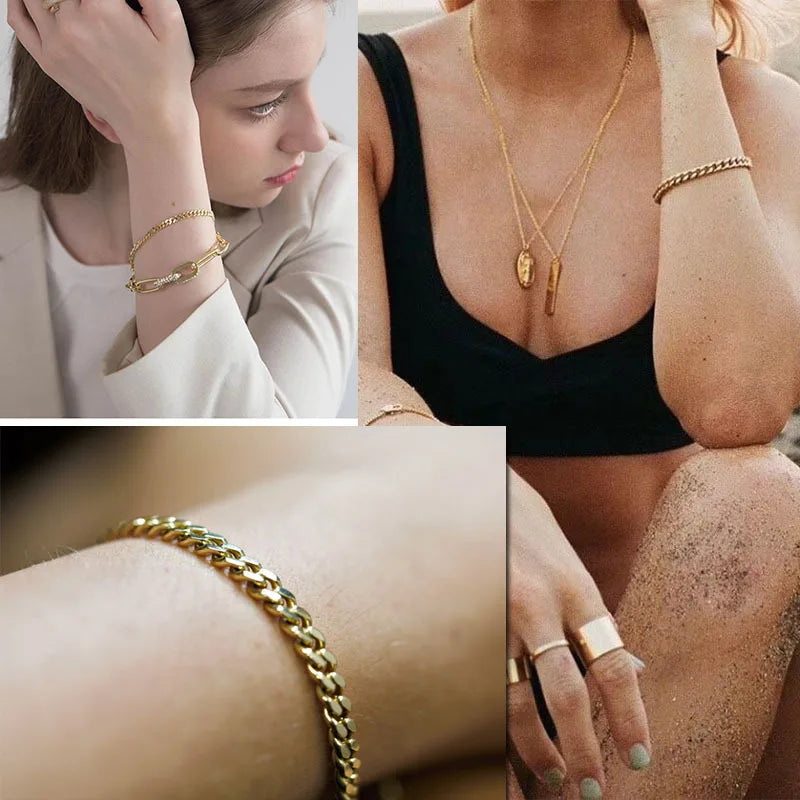 Curb Chain Bracelet for Men