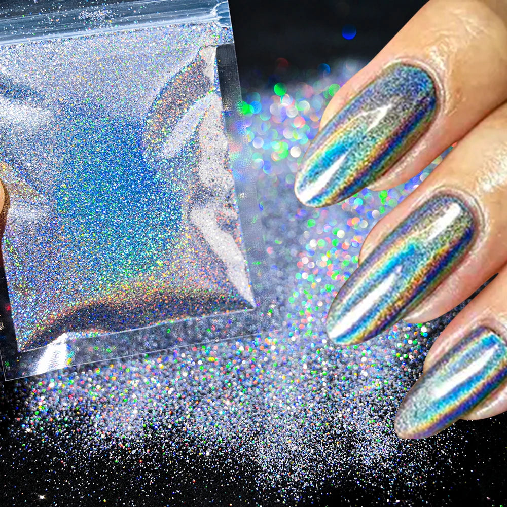 Glitter Snow White Nail Art Sugar Powder