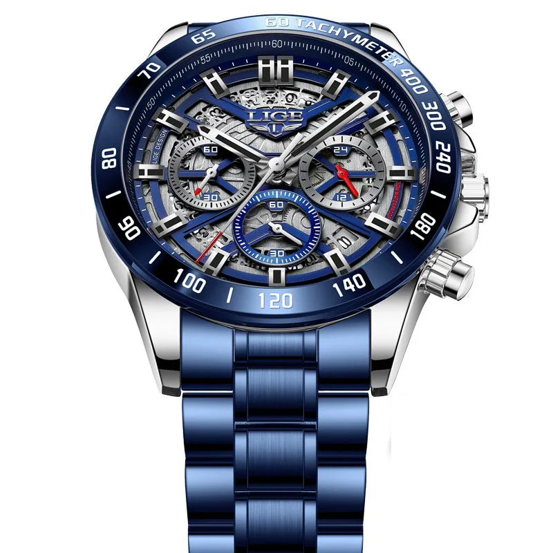 New Men Watch Top Brand Luxury Hollow Watch