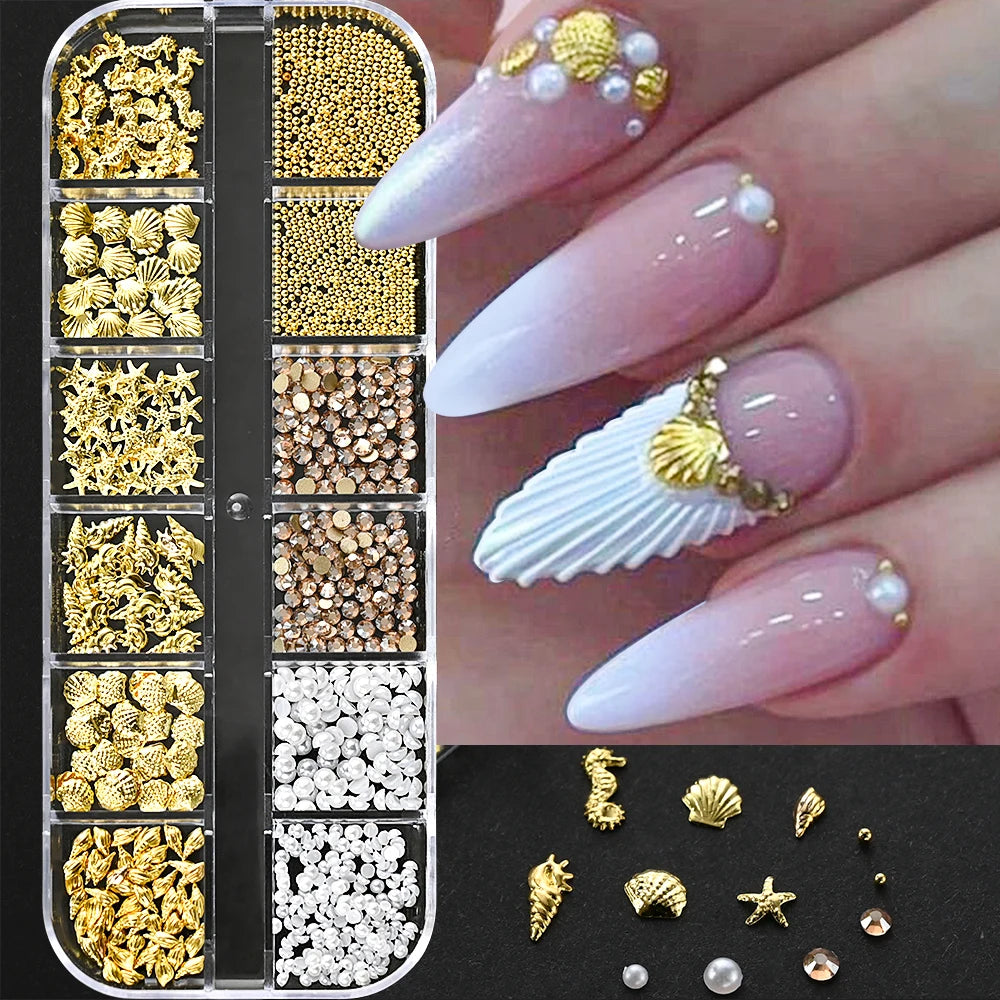 1 Box Half Round Flat back Nail Rhinestones