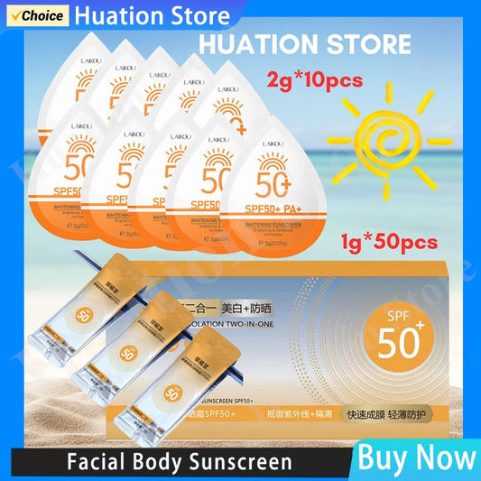 10/50 pcs Mini Sunscreen Travel Size