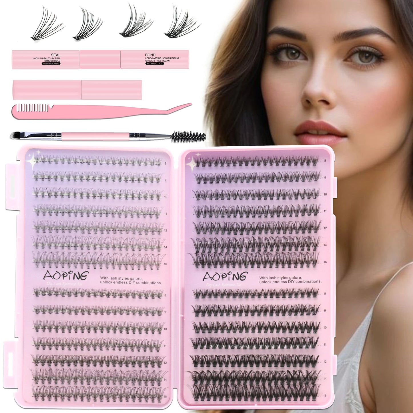 560 Clusters of Segmented False Eyelashes