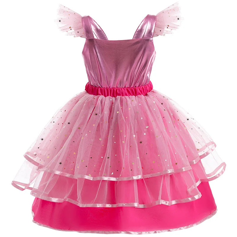 Girl's sequin bow princess dress
