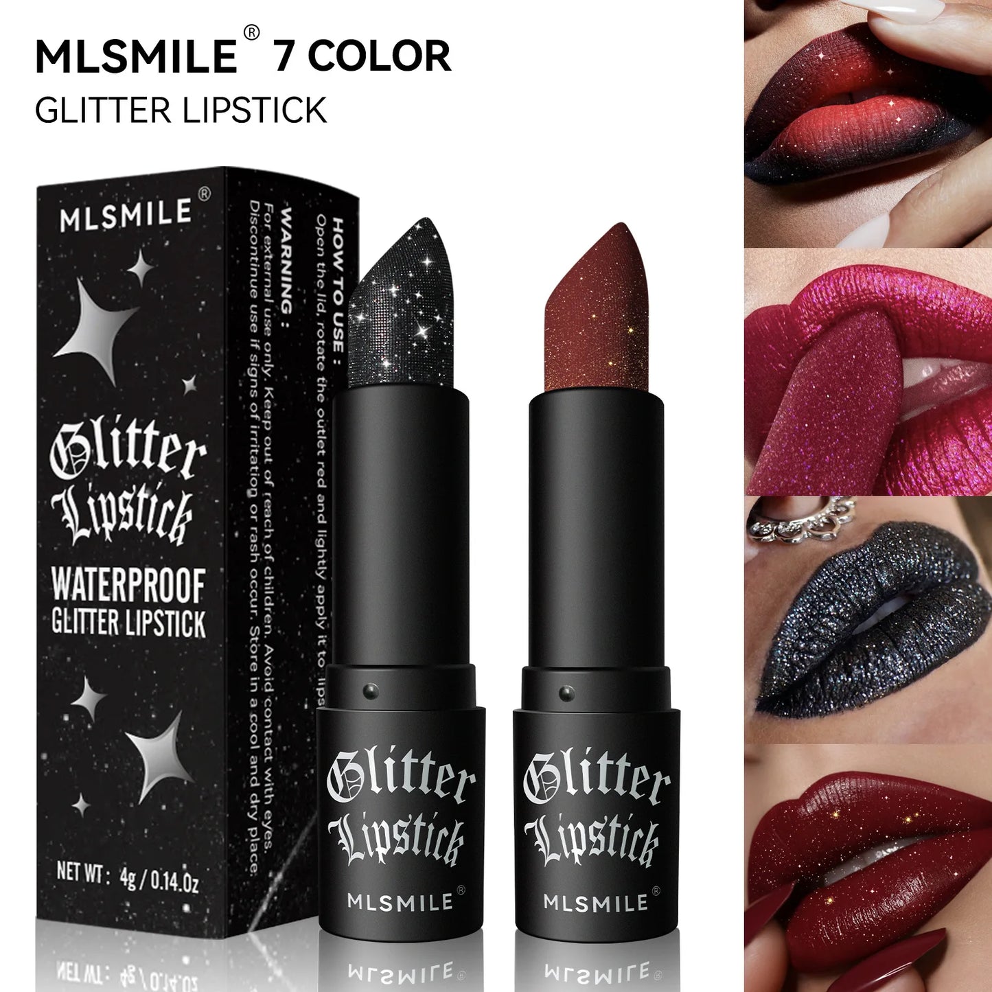 7 Colors Glitter Lipstick