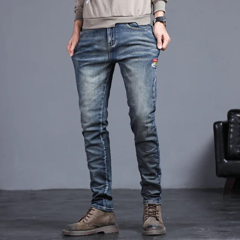 Korean Style Skin Fit Jeans For Men