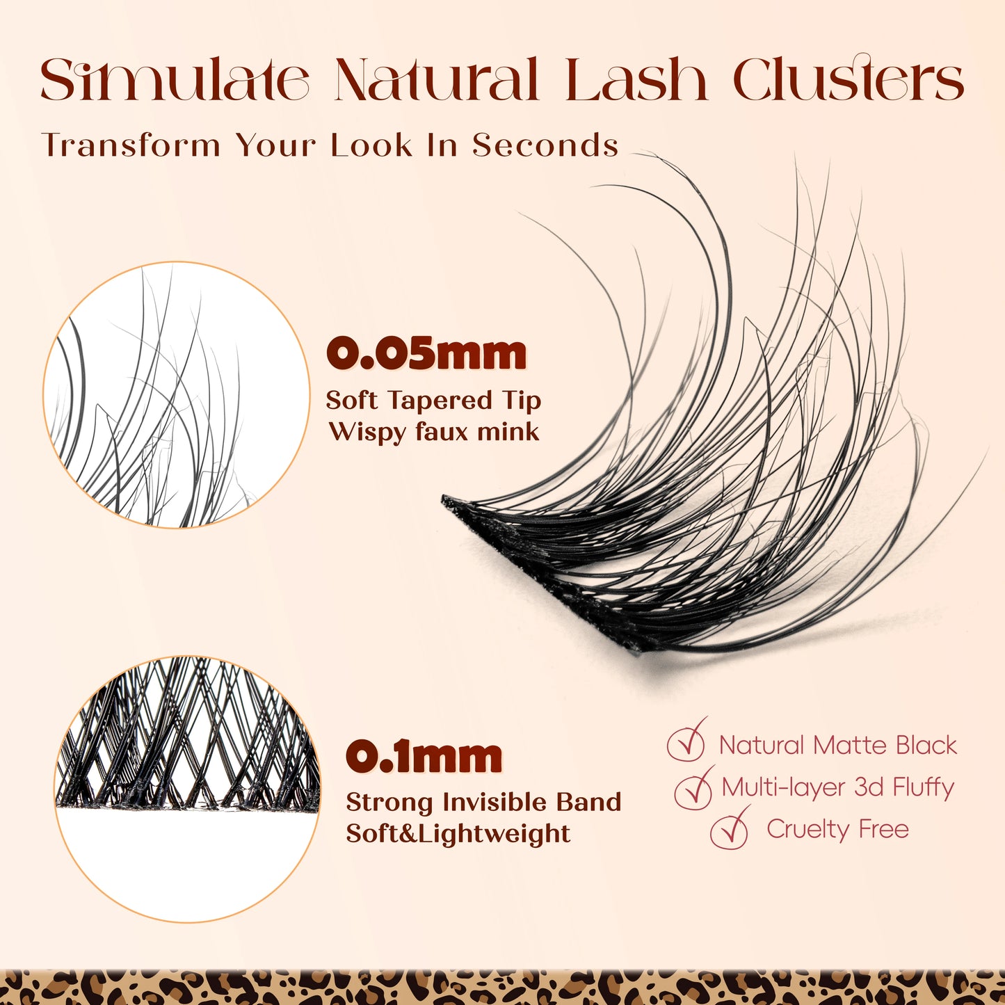 Fiber Eyelash Clusters