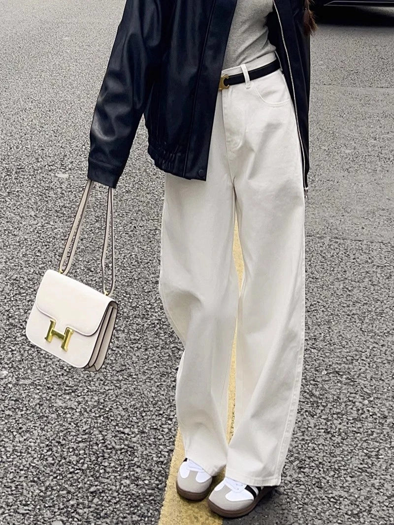 Women vintage Drape Straight Mopping Pants